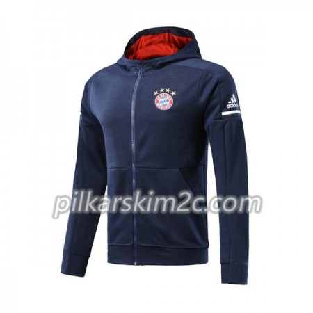 Bayern Monachium Kurtka Treningowa Kapturem 2017-18 Niebieski